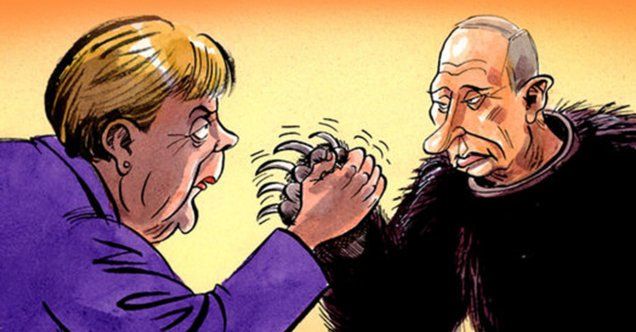 Путин и Меркель