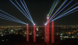 “Dnipro Light Flowers”: унікальна лазерна арт-істаляція у Дніпрі