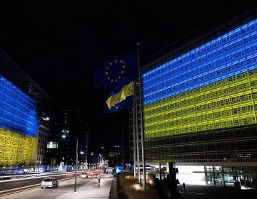 Єврокомісія та Європарламент засяяли кольорами українського прапора